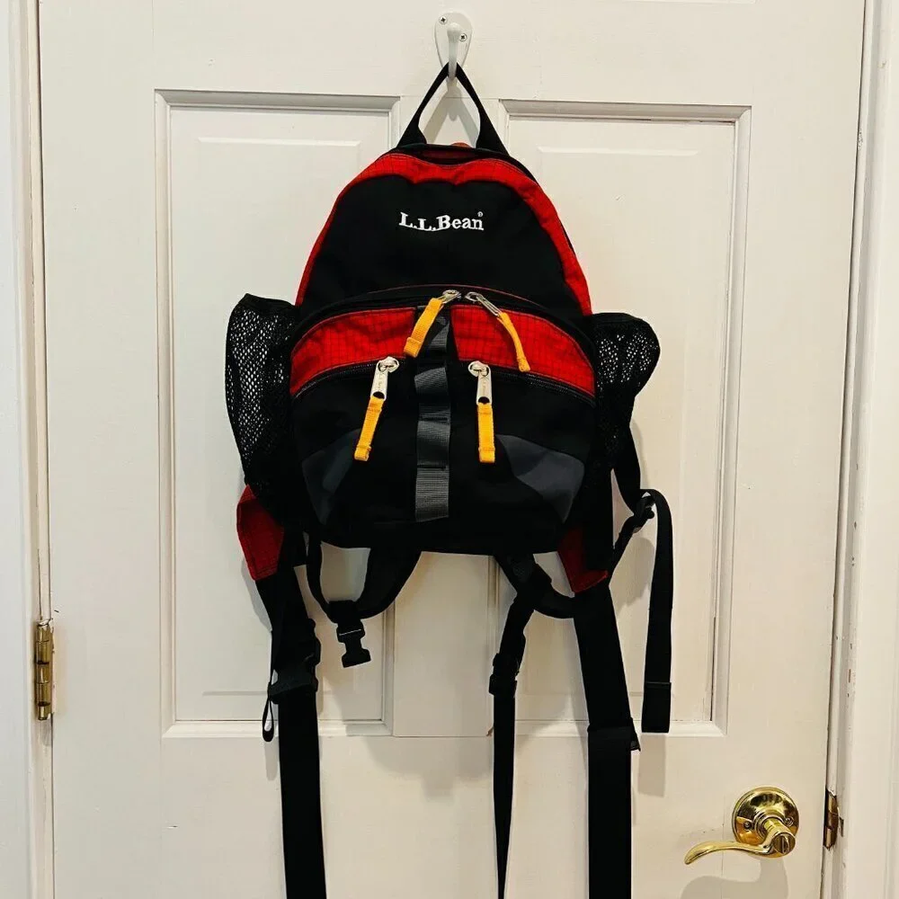 Vitnage LL Bean White Mountain Hiking Backpack Red & Black